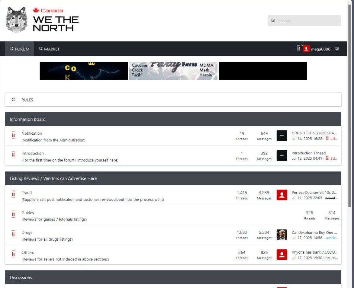 WeTheNorth marketplace interface screenshot